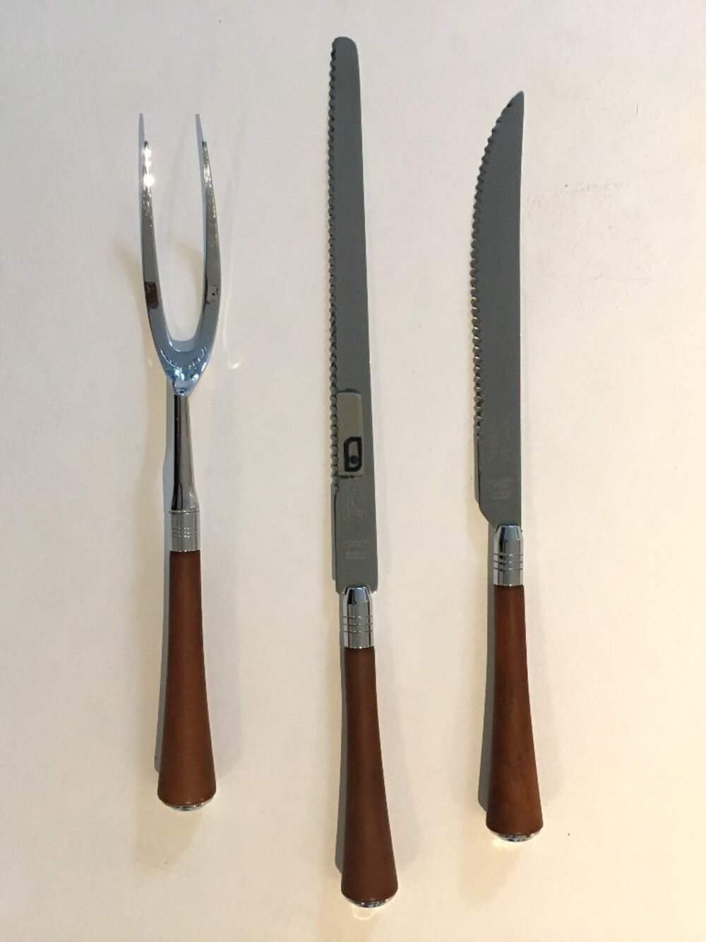 Marvo Live Edge 3 piece stainless steel carving set